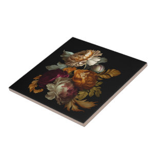 Carreau Romantique Dramatique "Vieux Monde" Floral 4