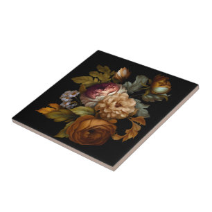 Carreau Romantique Dramatique "Vieux Monde" Floral 5