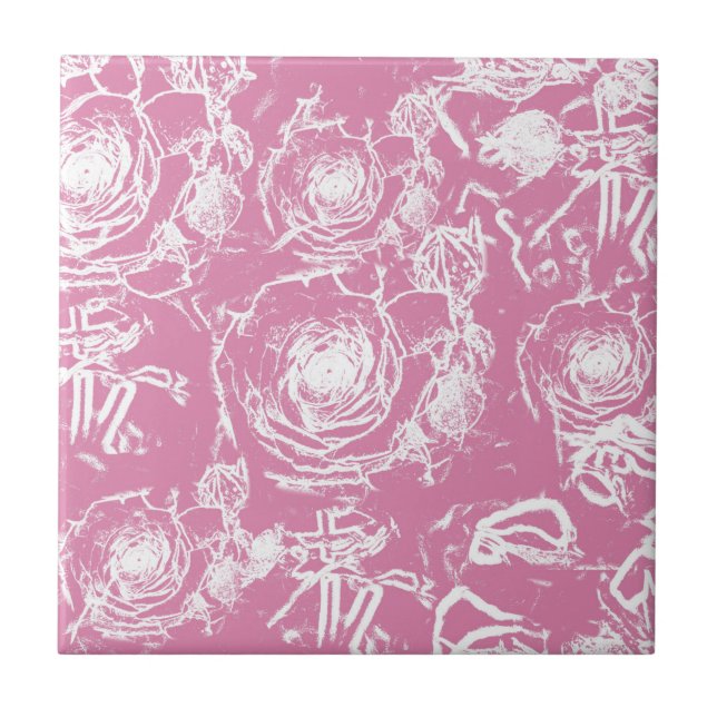 Carreau Rose blanche (Devant)