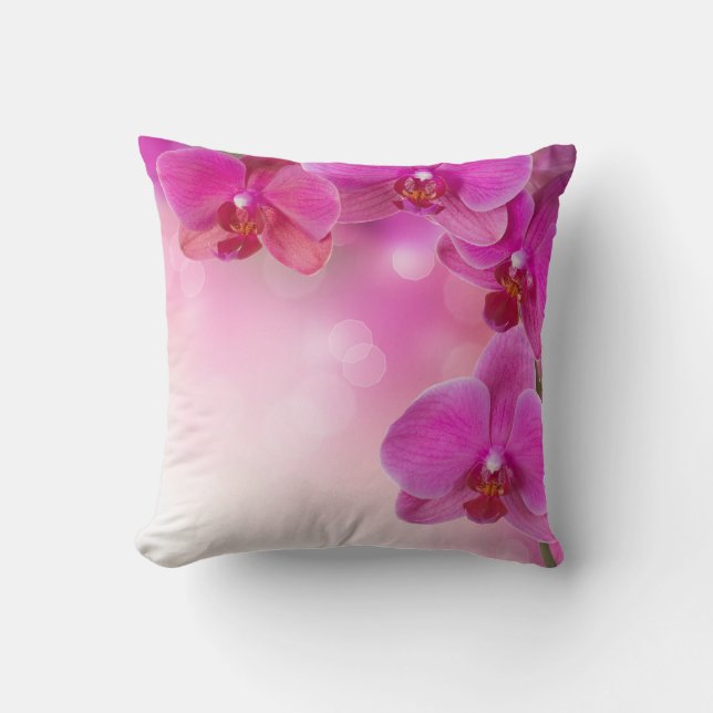 Carreau rose de coussin d'orchidée (Recto)