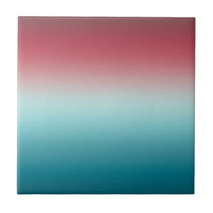 Carreau Rose et bleu dégradé Dusty Rose Aqua et Ombre Turq