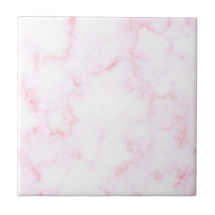 Carreau Rose et Marbre blanc  Tuile céramique personnalisé