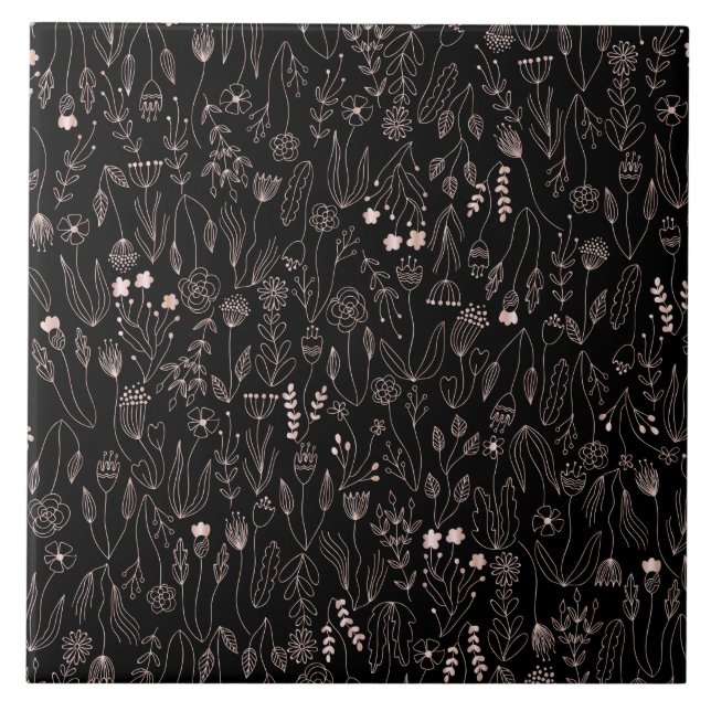 Carreau Rose Gold Floral (Devant)