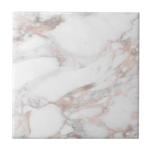 Carreau Rose Gold Marble Modèle professionnel élégant (Devant)