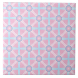 Carreau Rose mignon, violet et bleu clair Motif