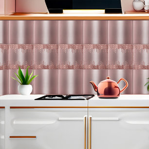 Carreau Rose Parties scintillant or  Drives Motif sans fai