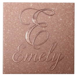 Carreau Rose personnalisé Parties scintillant Gold Design 