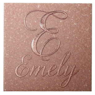 Carreau Rose personnalisé Parties scintillant Gold Design 