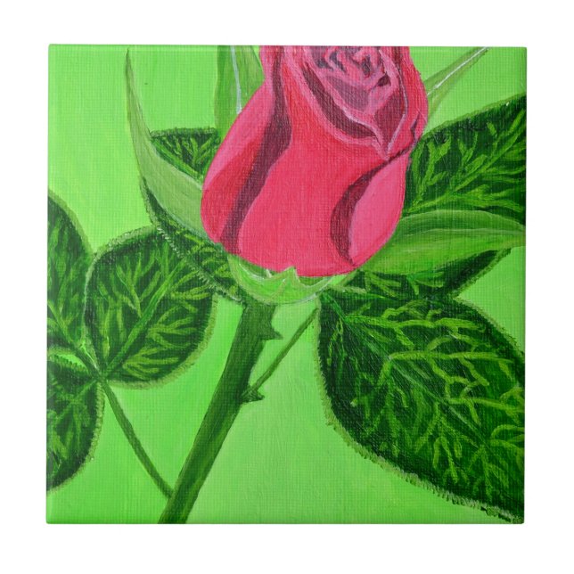 Carreau Rose rouge (Devant)
