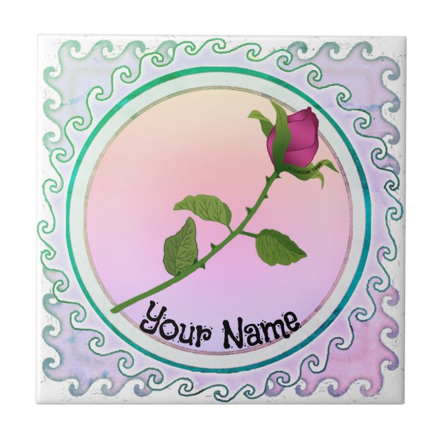 Carreau Rose rouge (Devant)