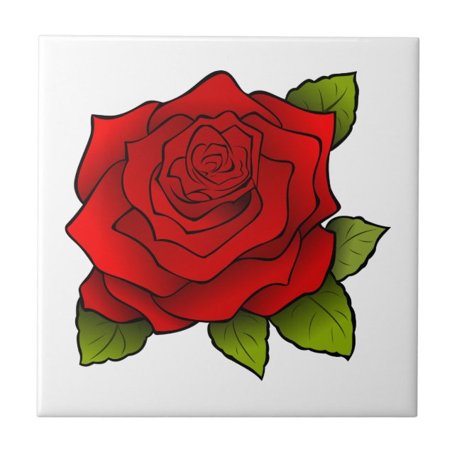 Carreau Rose rouge brillante (Devant)