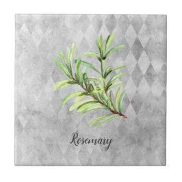 Carreau Rosemary Herbe Aquarelle