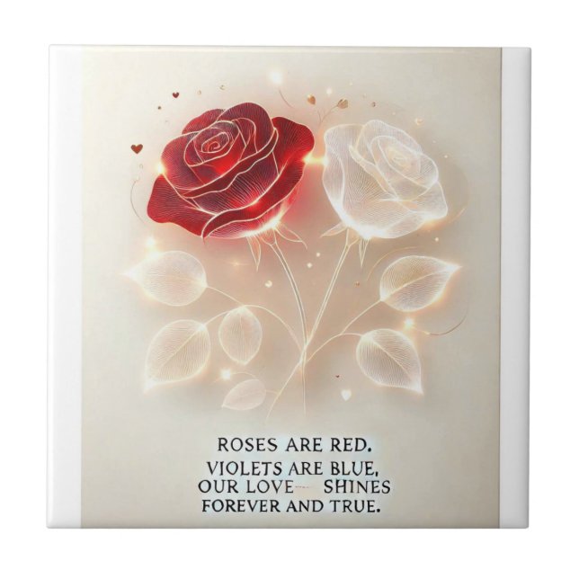 Carreau Roses de lumière et d'amour (Devant)