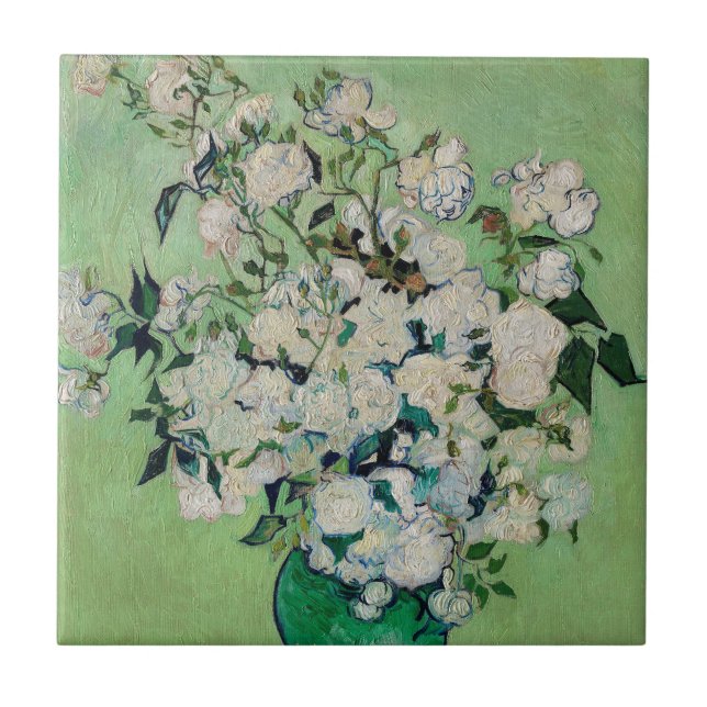 Carreau Roses de Still Life dans un vase par Vincent van G (Devant)