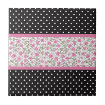 Roses roses et Pois noirs et blancs