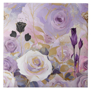 Carreau Roses violettes/roses/blanches modernes