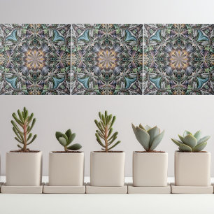 Carreau Rosette de jardin Abstraite à plusieurs couleurs