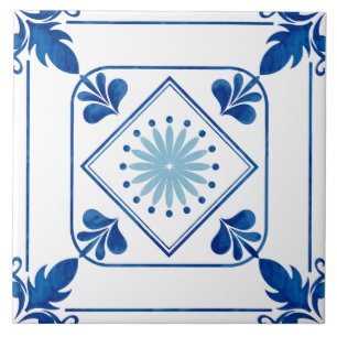 Carreau Rosette méditerranéenne (Bleu clair) Carrelage en