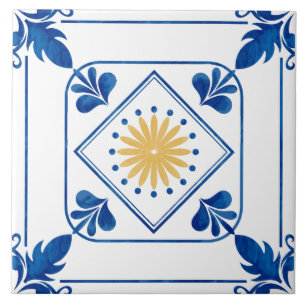 Carreau Rosette méditerranéenne (Jaune) Carrelage en céram