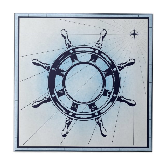 Carreau Roue des navires nautiques vintages (Devant)