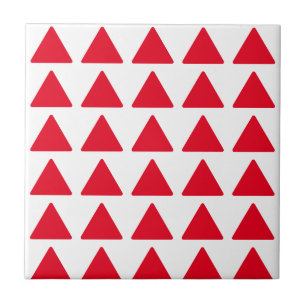 Carreau Rouge Blanc Triangle Motif Art moderne
