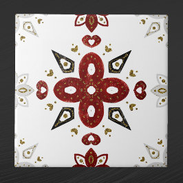 Carreau Rouge bleu or scandinave Nordic Graphic