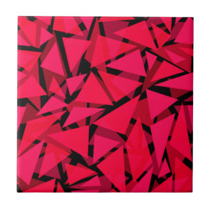 Carreau rouge écarlate motif, géométrique, abstrait th
