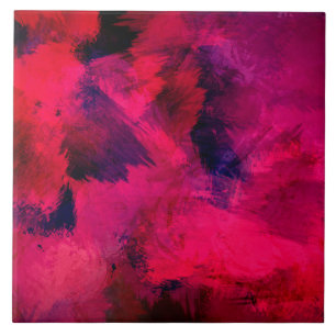 Carreau Rouge foncé et violet Gras & Abstrait moderne