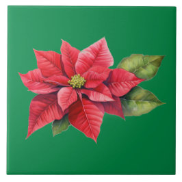 Carreau Rouge Noël Poinsettia