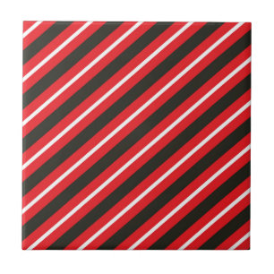 Carreau Rouge Noir Blanc Lignes Diagonales Bandes Géométri