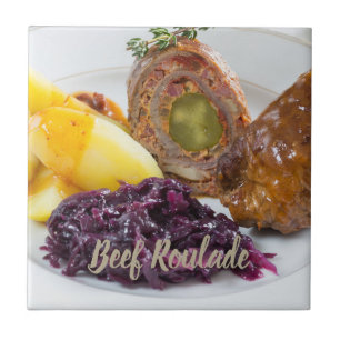 Carreau Roulade de boeuf avec pommes de terre et cuisine d