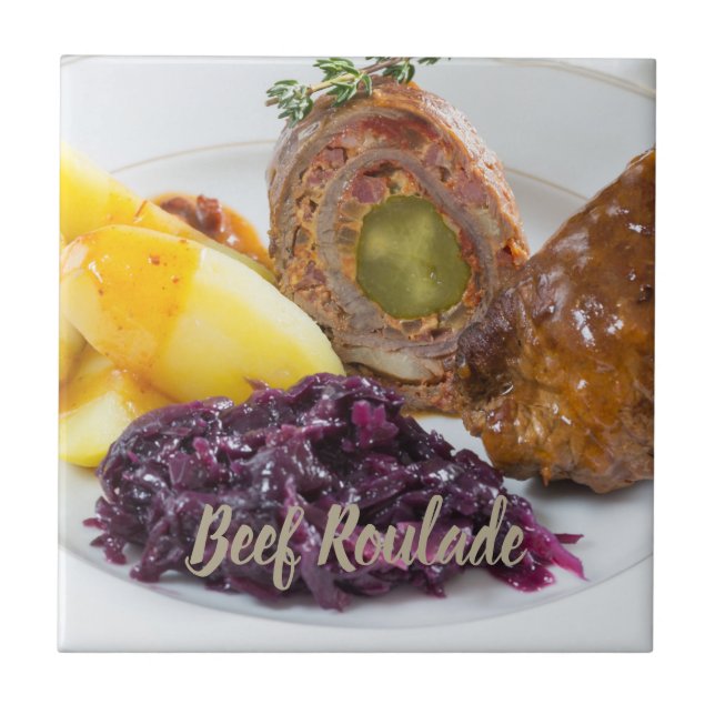 Carreau Roulade de boeuf avec pommes de terre et cuisine d (Devant)