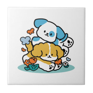 Carreau Rouler En Mai Comme De Joyeux Pups - Mignonne Chie