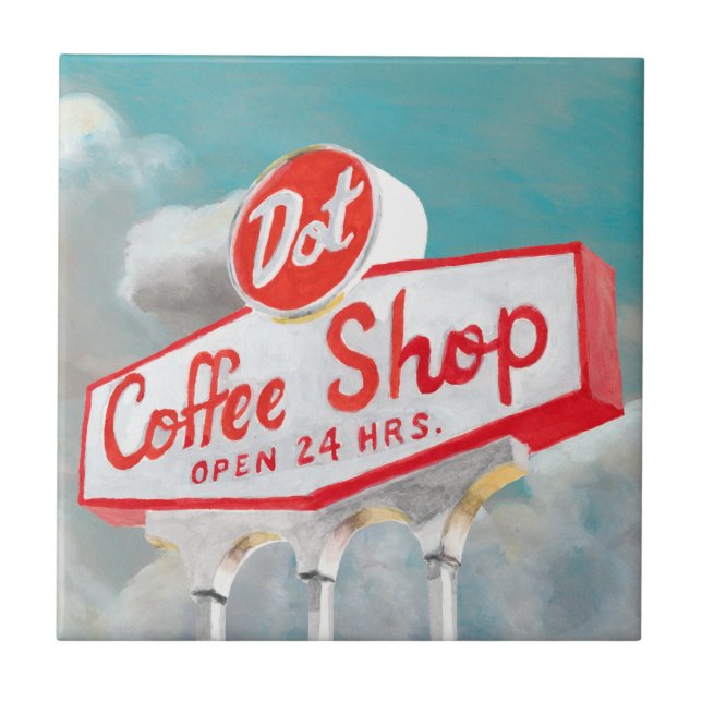 Carreau Route américaine | Coffee Shop Sign (Devant)