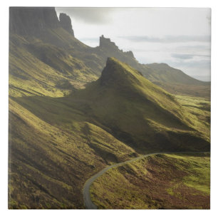 Carreau Route montant vers The Quiraing, île de Skye,