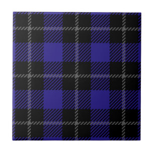Carreau Royal Blue Black Plaid