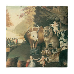 Carreau Royaume Pacifique par Edward Hicks Art Populaire V