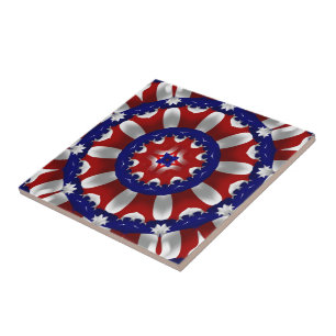 Carreau Ruban patriotique américain Kaleidoscope