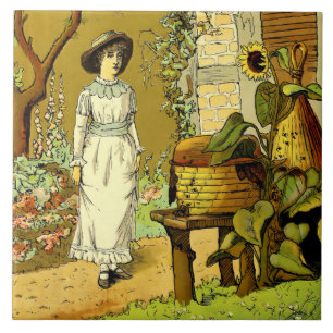 Carreau ruche abirée vintage de l'époque victorienne