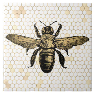 Carreau Ruche Rustique Or Nid d'Abeille