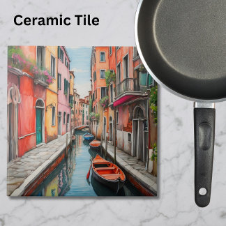 Carreau Rue aquarelle à Venise