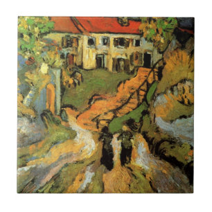 Carreau Rue et escaliers du village d'Auvers, Personnages