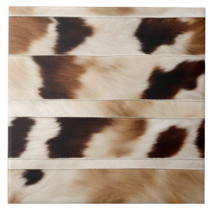 Carreau Rustic Farmhouse Cowboy Western Country Cowhide