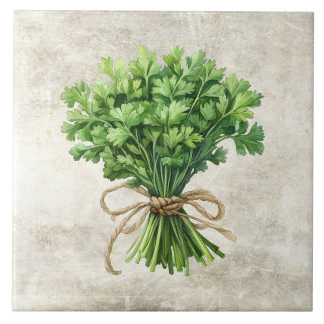 Carreau Rustic Parsley Faux Ceramic Tile (Devant)