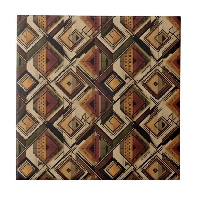 Carreau Rustic Southwestern Stripe Pattern (1) (Devant)