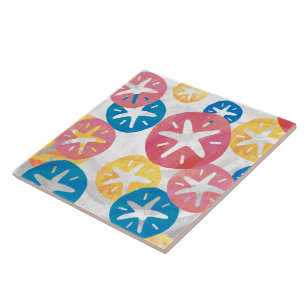 Carreau Sable Dollar Jaune Rouge Bleu Motif