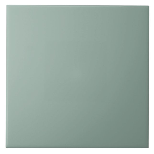 Carreau Sage Vert moderne Minimal couleur solide (Devant)