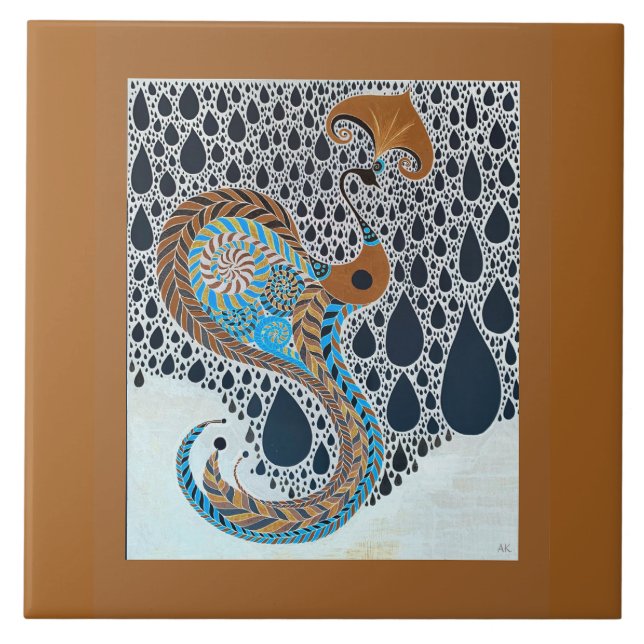 Carreau Sahara Pearls Tribal Exotic Peacock (Devant)