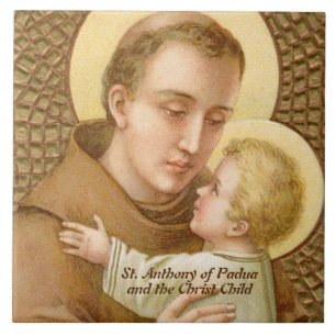 Carreau Saint Antoine de Padoue et le Christ Enfant (JM 05
