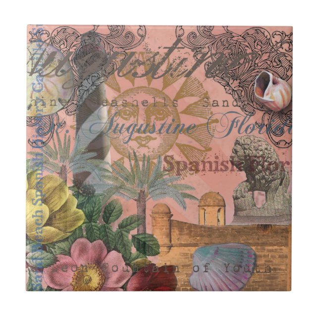 Carreau saint augustine florida voyage art antique (Devant)